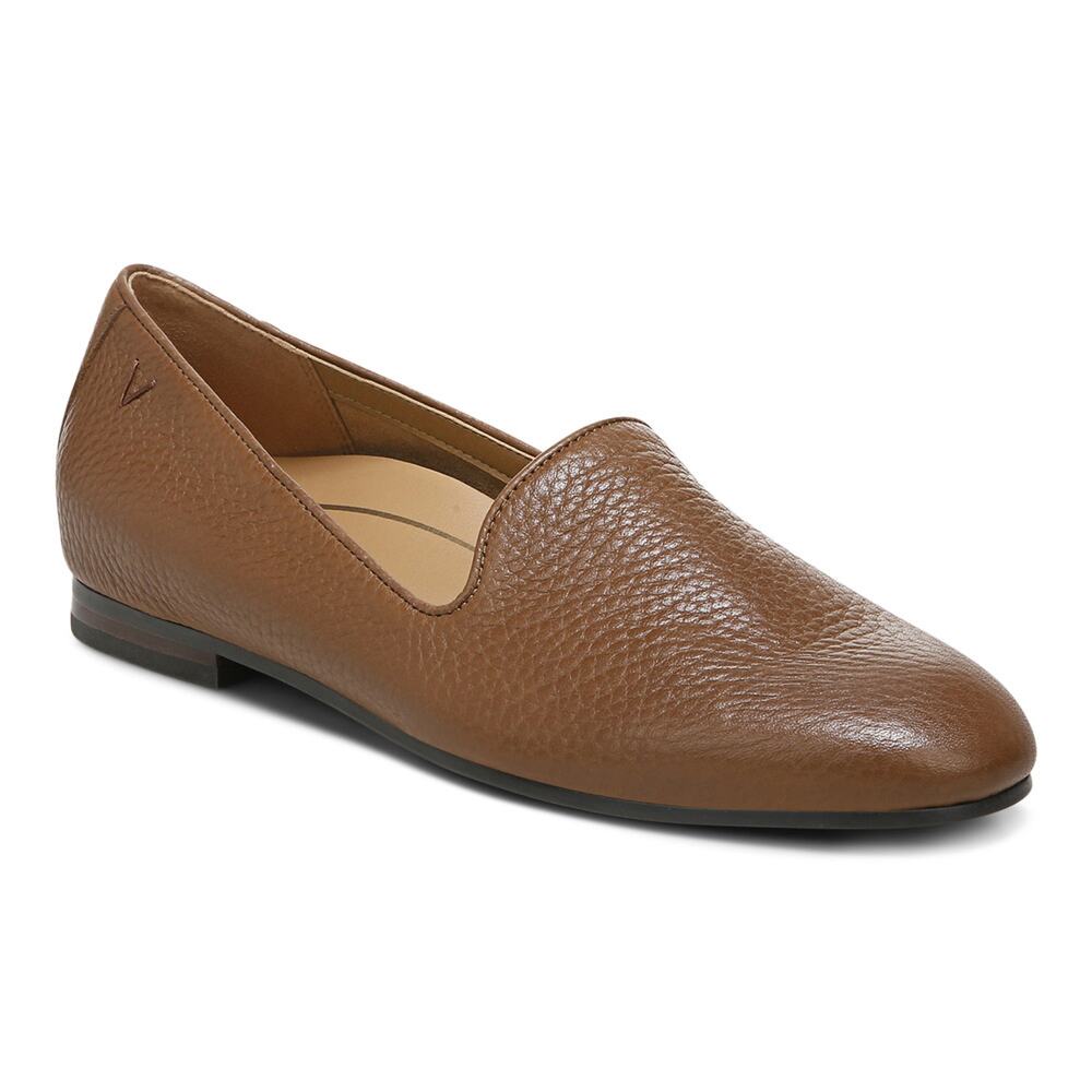 Vionic Willa II Brown Leather Loafer Women's Size 8M New With Box Condition